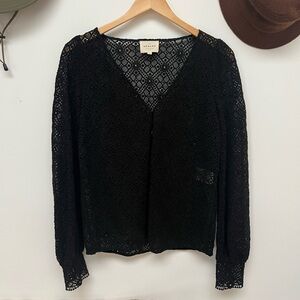 Sezane Gaya Blouse Black - Size 2